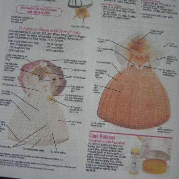 Wilton Barbie Doll Dream Bride Cake Pan Mold 1992 - Picture 2 of 2